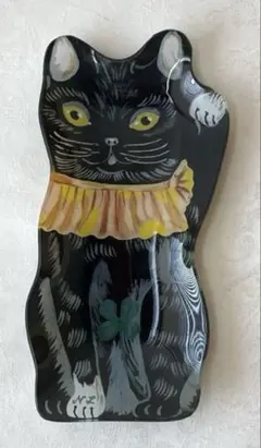 新品 ナタリーレテ ガラス プレート ボウル 黒猫 ねこ ネコ キャット 