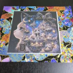④未使用 可愛い猫ちゃんパネル生地＆黒薔薇.金ハート柄生地 - メルカリ