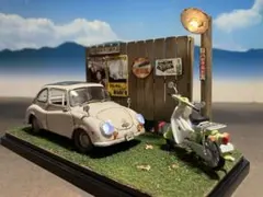 国産名車 1/24 スバル 360 カスタム ジオラマ ケース ラビット 旧車 訳有！国産名車 1/24 スバル 360 カスタム ジオラマ ラビット 旧車