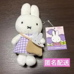 ミッフィー zakkafesta マスコット ブラウンワンピース おでかけ 花柄