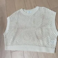 メッシュ網 春夏 Uネック ノースリーブトップス