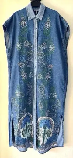 【ERINA company】パネル刺繍シャツワンピース