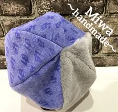 ベレー帽　異素材 mix 秋冬　ハンドメイド