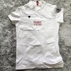 極美品 PEARLY GATES ストライプ モックネックシャツサイズ2 ゴルフ