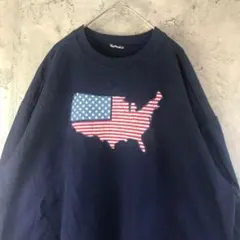 A3859古着　スウェット　ネイビー　90s Y2K