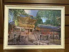 ジブリアート14 千と千尋の神隠しより「銀山温泉」額装品 額縁寸法33