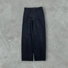 90s 00s jun gabardine wool slacks navy