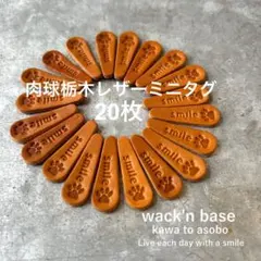 栃木レザーミニタグ20枚♪smile肉球