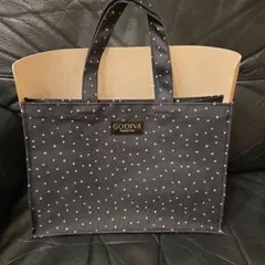 GODIVA ドット柄 トートバッグ 中型