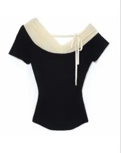 期間限定値引き】andmary Elle ribbon knit tops - メルカリ