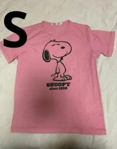 SNOOPY スヌーピー 半袖Tシャツ ピンク Sサイズ
