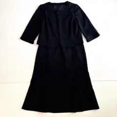美品⭐️ ブラックフォーマル ワンピース リボン 冠婚葬祭 9AR 礼服