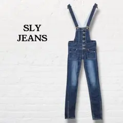 【美品】SLY☆裾ジップサロペットデニム【23】Y2K 平成ギャル スキニー