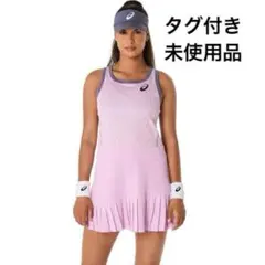 新品タグ付】アシックス テニスウェア MATCH DRESS Mサイズ 紫 | Mercari