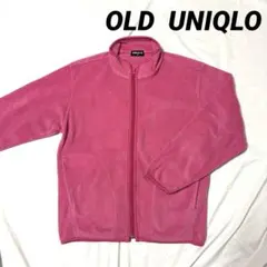 90s OLD UNIQLO フリース ジャケット 紺タグ M ピンク