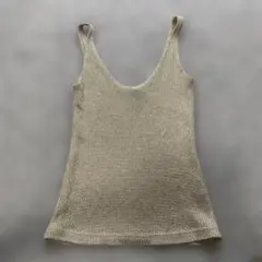ラメニット キャミソール ゴールド