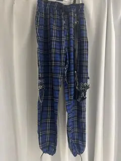 VOLCAN& APHRODITE リング・チェーン付きチェックズボン