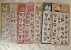 【正規品】りるくま うさもち　はむかっぷ ぷくぷくキャンディシール　7セット