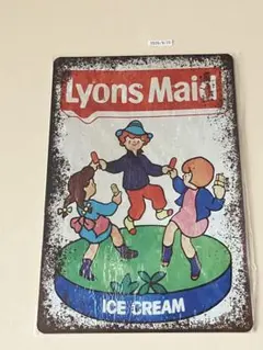 Lyons Maid ブリキ看板 レトロデザイン