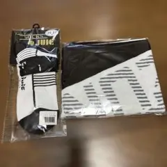 MIZUNO フェイスタオル、JUIC くつ下（25-27cm）