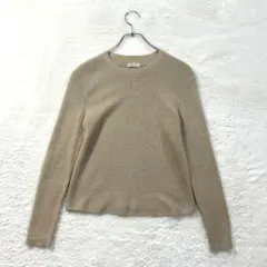 ピノーレ/M/金/ニットトップス/ラメ/リブ/薄手/春秋冬/長袖/カジュアル