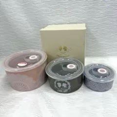 【未使用】アペックスハート 保存容器セット フレンチスタイル 磁器製のサムネイル