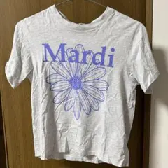 Mardi Mercredi Tシャツ フラワーロゴ グレーのサムネイル