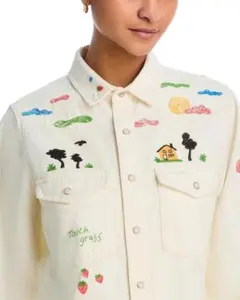MOTHER The All My Exes 刺繍入りホワイトデニムシャツのサムネイル