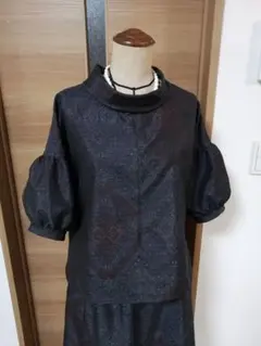 ❣️お値下げ　❣️ 着物リメイク 大島紬 ノースリブラウス&巻きスカート 大島紬 リメイク スカート 着物リメイク｜Yahoo!フリマ（旧