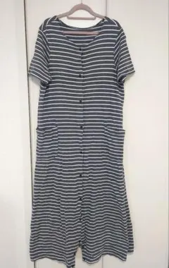 ベルメゾン マタニティ 前開き 半袖 パジャマ L〜LLサイズ グレー