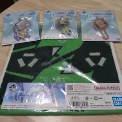 一番くじ ワンピース 思い描く未来　G賞タオルアート1枚　H賞キーホルダー 3個