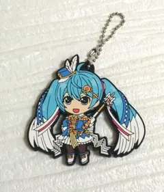 初音ミク ラバーキーホルダー　雪ミク