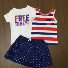 【新品未使用】 carter's女の子 3点セット　120cm相当