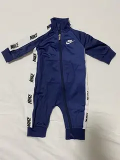Nike ベビー用　ネイビー ジップアップロンパース　56〜62cm