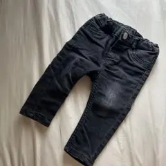 【美品】H&M 黒 ジーンズ風 ボトムス 4-6ヶ月