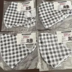 可愛い水着素材ファッションマスク（S）4枚セット　チェック柄
