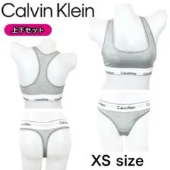 カルバンクライン 下着 上下セット ブラジャー Tバック グレー XSサイズのサムネイル