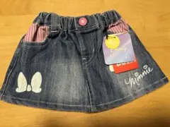 新品未使用品！BABY DOLLミニーマウス デニムスカート 90cm