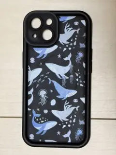 iPhone14 ケース クジラ柄 可愛いデザイン【使用感あり】