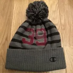 Champion ストライプニット帽 39