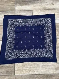 スペシャル‼︎ デッドストック タイガー ネイビー ビンテージバンダナ 1478 スペシャル‼︎ デッドストック タイガー ネイビー ビンテージ