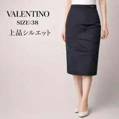 VALENTINO ヴァレンティノ タイトスカート 黒 38 M MISS V