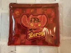ハッピーくじ　スティッチ　リロイ　E賞　メッシュフラットポーチ