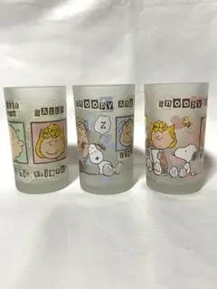 snoopy スヌーピーとキャラクターグラス 3個