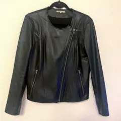 Helmut Langブラックレザージャケット ラムスキンのサムネイル
