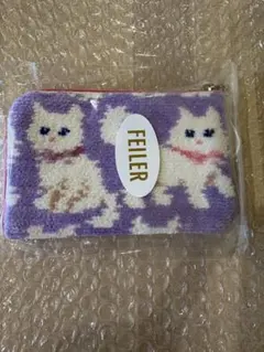 ラブラリー　モフモフネコチャン　L字ポーチ