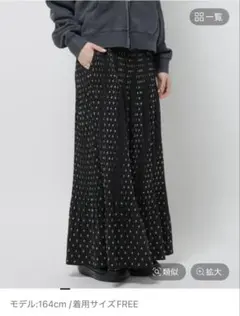 ドット柄フレアスカート サイズFREE
