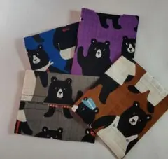 ◆1枚おまけ【ハンドメイド】ポケットティッシュカバー4枚【ミニ】ベアー
