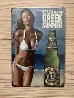 Mythos ミソス ビール ブリキ看板 メタルサインプレート