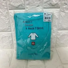ユニクロ ストレッチVネックTシャツ M 新品 青 未開封